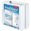Cardinal 3 Ring Binder, 5 Inch FreeStand Binder with Magnetic Cover Flap, Shelf Pull and 5 Color-Coded Rings, ONE-TOUCH Easy Open Locking Slant-D Rings, Holds 1,050 Sheets, White (43150)(5-Inch)