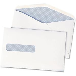 Quality Park Security Envelopes, 1 Window, Postage Saver Letter Rate Fee w/Flat Mailer Capacity, 6 x 9 1/2 Inches, 28 lb White, 500/Box (QUA90063)