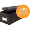 Globe-Weis/Pendaflex Fiberboard Index Card Storage Box, 3 x 5 Inches, Solid Black (3X5BLA)(Solid Black)