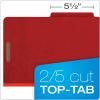 Pendaflex Classification Folders, Standard, 2 Dividers, Embedded Fasteners, 2/5 Cut Tab, Bright Red, Legal Size, 10/BX (29031P)(Legal (Pack of 5))