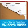 Pendaflex Classification Folders, Standard, 2 Dividers, Embedded Fasteners, 2/5 Cut Tab, Bright Red, Legal Size, 10/BX (29031P)(Legal (Pack of 5))