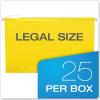 Pendaflex Extra Capacity Reinforced Hanging Folders, 2″, Legal Size, Assorted Colors, 1/5 Cut, 25/BX (4153×2 ASST)(Yellow)