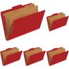 Pendaflex Classification Folders, Standard, 2 Dividers, Embedded Fasteners, 2/5 Cut Tab, Bright Red, Legal Size, 10/BX (29031P)(Legal (Pack of 5))