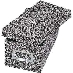 Globe-Weis/Pendaflex Fiberboard Index Card Storage Box, 3 x 5 Inches, Solid Black (3X5BLA)(Black Agate)