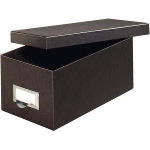 Globe-Weis/Pendaflex Fiberboard Index Card Storage Box, 3 x 5 Inches, Solid Black (3X5BLA)(Solid Black)