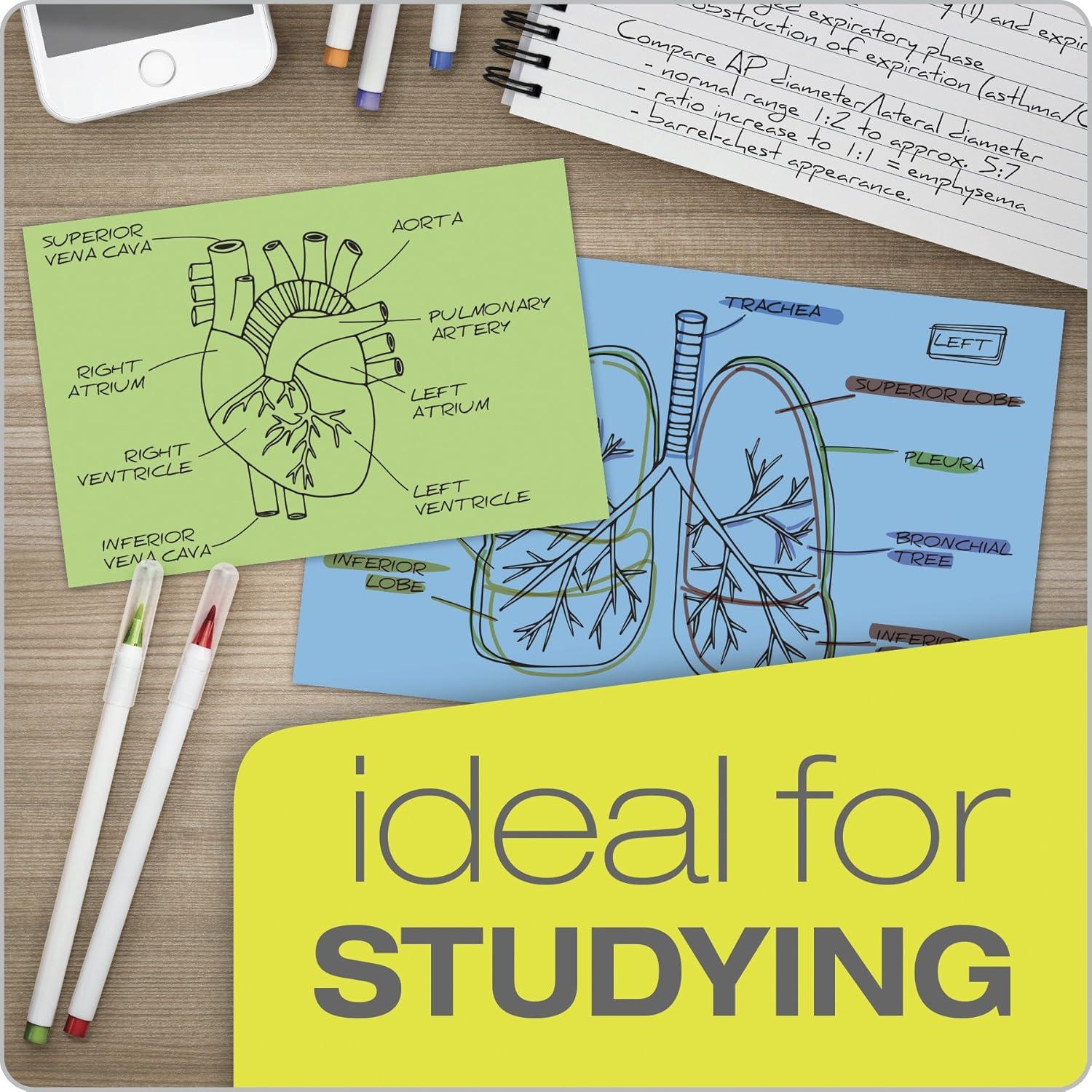 imageOxford Blank Color Index Cards 3quot x 5quot Blue 100 Per Pack 7320 BLU100 Count Pack of 1