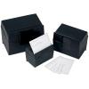 Oxford Plastic Index Card Box, 4 x 6 Inches, 400 Card Capacity, Black (01461)(4 x 6)