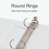 Oxford Ring Binders, 1″ Round Ring Binders, View Binder, Covers on 3 Sides, XtraLife Hinge, Non-Stick, PVC-Free, White, 225 Sheet Capacity (1002512)(1 Inch)