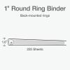 Oxford Ring Binders, 1″ Round Ring Binders, View Binder, Covers on 3 Sides, XtraLife Hinge, Non-Stick, PVC-Free, White, 225 Sheet Capacity (1002512)(1 Inch)