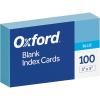 Oxford Blank Color Index Cards, 3″ x 5″, Blue, 100 Per Pack (7320 BLU)(100 Count (Pack of 1))