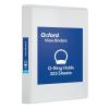Oxford Ring Binders, 1″ Round Ring Binders, View Binder, Covers on 3 Sides, XtraLife Hinge, Non-Stick, PVC-Free, White, 225 Sheet Capacity (1002512)(1 Inch)