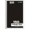 Oxford 3-Subject Notebook, 6″ x 9-1/2″; College Rule, 150 Sheets, 2 Dividers (65362),Assorted Colors