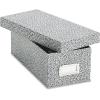 Oxford 40588 Reinforced Board Card File, Lift-Off Cover, Holds 1,200 3 x 5 Cards, Black/White(3″ x 5″)