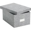 Oxford 40588 Reinforced Board Card File, Lift-Off Cover, Holds 1,200 3 x 5 Cards, Black/White(5″ x 8″)