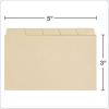 Oxford Index Card Guides with Blank Tabs, 3 x 5 Inches, 1/5 Cut Tabs, Manila, 100 per Box (40352)