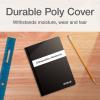 Oxford Poly Composition Notebook 4 Pack, Notebooks for School, School Supplies, Compact Size, 5 x 7 Inches, Comp Book, College Ruled Paper, 80 Sheets, Black Covers (64934)
