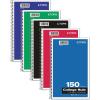 Oxford 3-Subject Notebook, 6″ x 9-1/2″; College Rule, 150 Sheets, 2 Dividers (65362),Assorted Colors