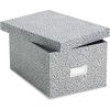 Oxford 40588 Reinforced Board Card File, Lift-Off Cover, Holds 1,200 3 x 5 Cards, Black/White(5″ x 8″)