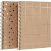 Oxford Spiral Notebooks, 2 Pack, 100% Recycled, Kraft Notebooks, Gold, College Ruled, 80 Sheets/160 Pages, Student Gifts, Teacher Gifts (90881)