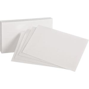 Oxford Blank Index Cards, 4″ x 6″, White, 100 Per Pack (40156-SP)