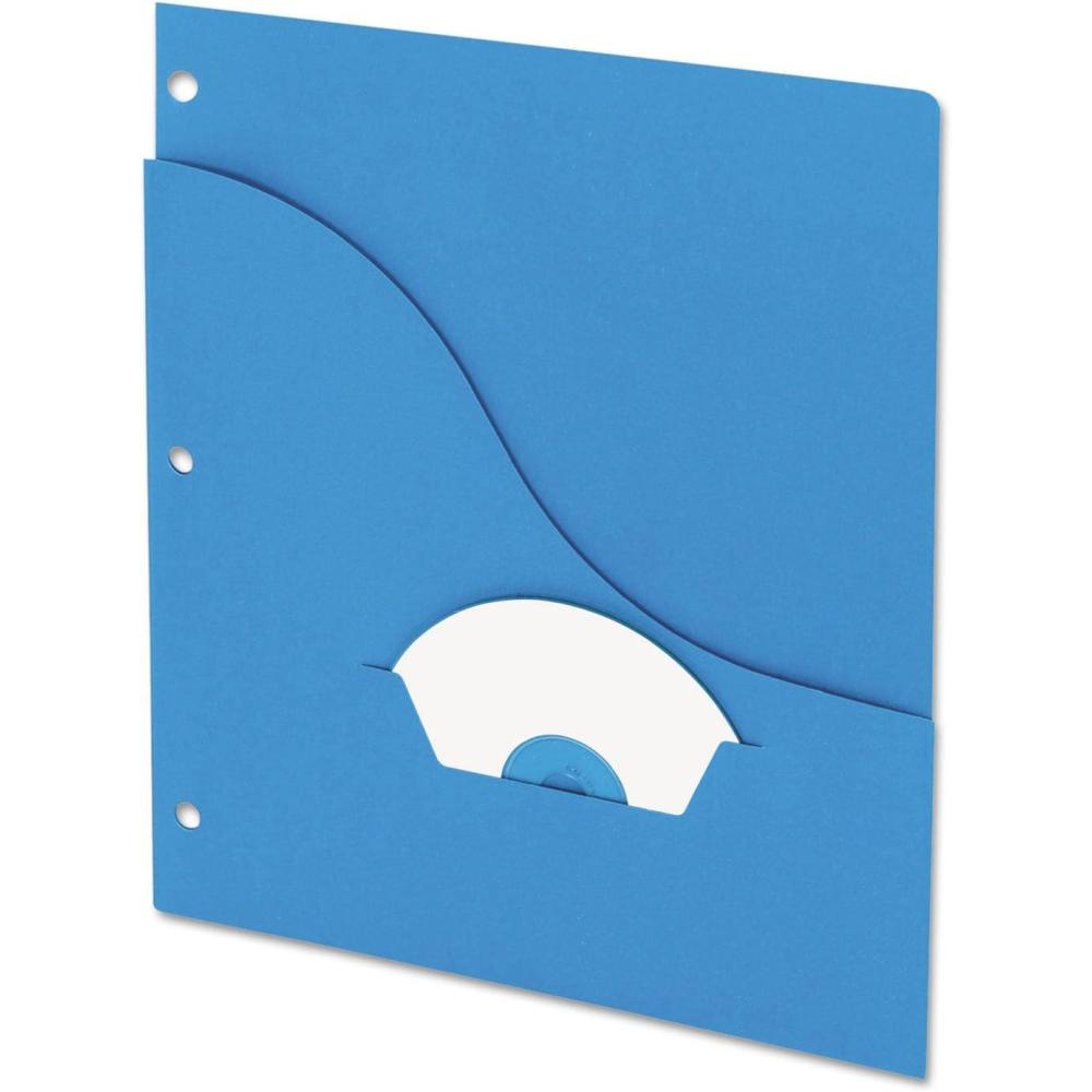 imagePendaflex PFX32902 Essentials Slash Pocket Project Folders 3 Holes Letter Blue Pack of 25Letter