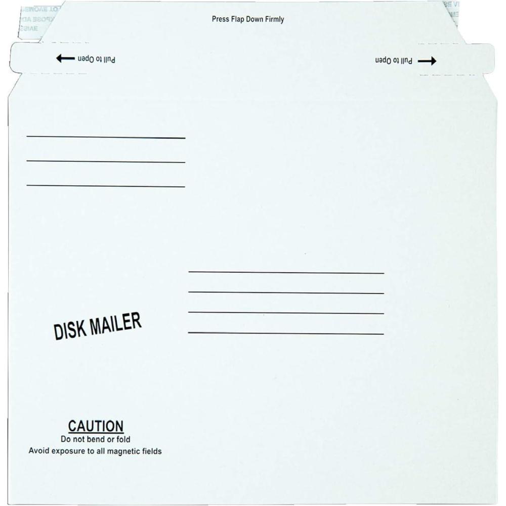 imageQuality Park Recycled Economy Disk Mailer RediStrip White 75x60625 100 per box 64117