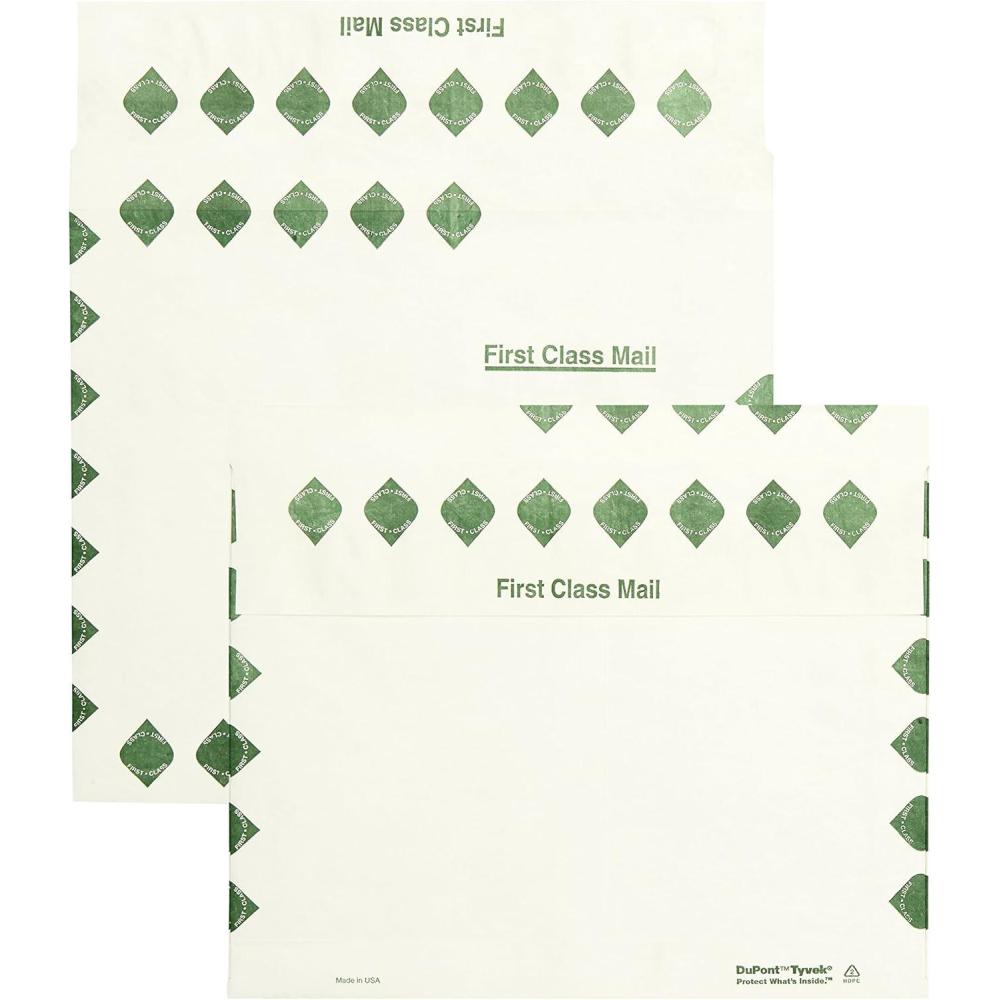 imageQuality Park Survivor R4440 Tyvek Booklet Expansion Mailer 1st Class 10 x 13 x 2 White 18lb 100Box