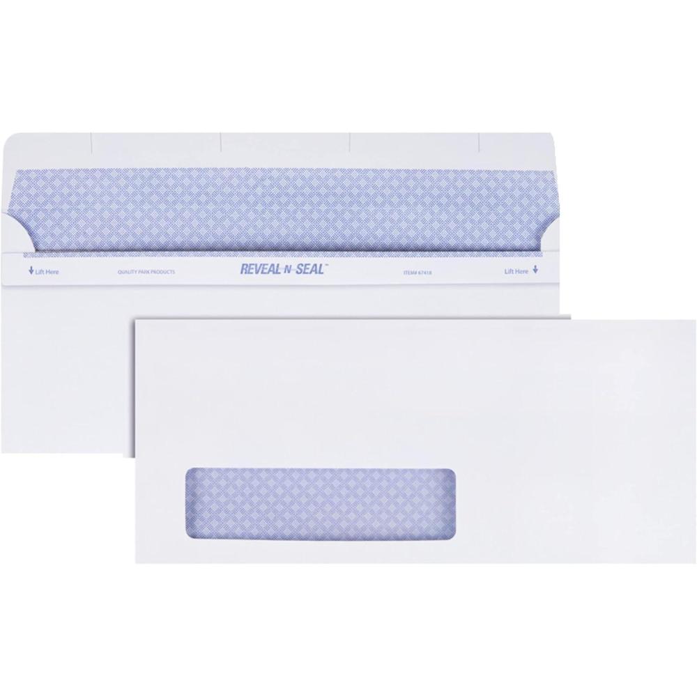 imageQuality Park Window Security Envelope RevealNSeal White 4125 x 95 500 per Box 67418One Size