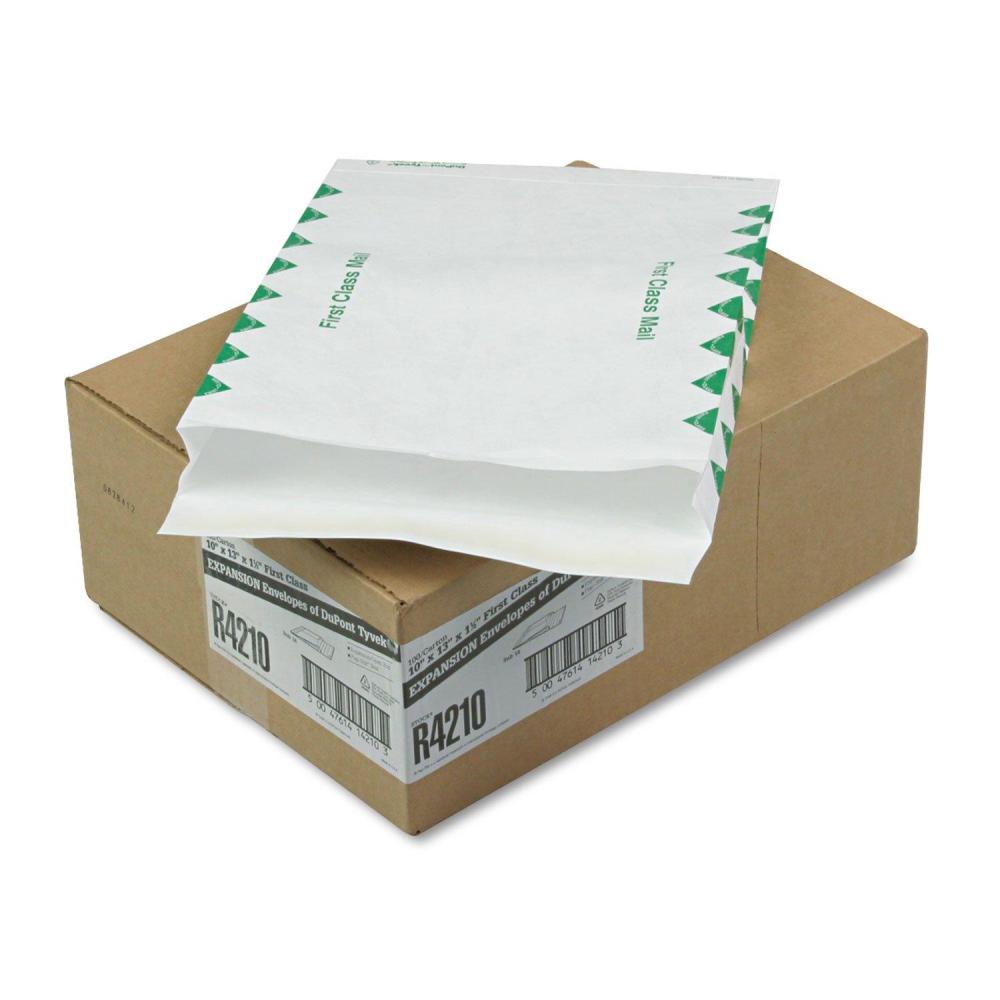 imageSurvivor R4210 Tyvek Expansion Mailer First Class 10 x 13 x 1 12 White 18lb Case of 100
