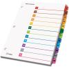 Cardinal OneStep Index System Numeric Paper Dividers, 10-Tab, White (CRD61013)(Multicolor)