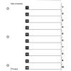 Cardinal OneStep Index System Numeric Paper Dividers, 10-Tab, White (CRD61013)(White)