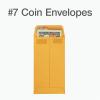 Columbian #7 Coin and Small Parts Envelopes, Self Seal, for Home, Office, Garden, 24 lb Brown Kraft, 3.5 x 6.5 Inches, 500 Per Box (1009563)