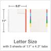Oxford Plastic Binder Dividers, Full Pocket Top & Side Loading Sheet Protector Dividers, Built in Extra Large Tabs, Asst Colors, 5-Tab, 3 Sets (89651)