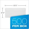 Quality Park® #8-5/8 Double Window Envelopes, Security Tint Envelopes, 3-5/8 x 8-5/8, Gummed, 24 lb White Paper, Side Seams, 500 per Box (QUA24532)