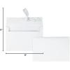 Quality Park A9 Greeting Card Envelopes with Self Seal Closure, 5-3/4 x 8-3/4, 24 lb. White, Half Fold Sized Envelopes Ideal for Greeting Cards, Photos, and Invitations, 100/Box (QUA10750)(Clear)