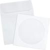 Quality Park CD/DVD Envelopes, 4-7/8 x 5 Window CD/DVD Media Sleeves, Ungummed Flaps for Storage and Filing, 24 lb. White Wove, 100/Box (62903)(5 x 5 (Pack of 5))
