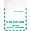 Quality Park Health Claim Insurance Envelopes, with Security Tint and First Class Border, for Medicare Form HCFA-1508 and other Healthcare Forms, 28 lb. White Wove, 100/Box (QUA54692)((Pack of 500))