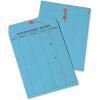 Quality Park Interdepartment String & Button Closure Envelopes, 10″ x 13″, 1-Sided Narrow Rule, Blue, Box of 100 (QUA63577)
