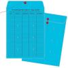 Quality Park Interdepartment String & Button Closure Envelopes, 10″ x 13″, 1-Sided Narrow Rule, Blue, Box of 100 (QUA63577)
