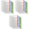 Oxford Plastic Binder Dividers, Full Pocket Top & Side Loading Sheet Protector Dividers, Built in Extra Large Tabs, Asst Colors, 5-Tab, 3 Sets (89651)