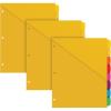 Oxford Write & Erase Plastic Binder Dividers, 8 Tab, Slash Pocket, Write On Tabs, Erase Ballpoint Pen, Marker, Pencil, Asstd. Colors, 3 Sets (89993)(3)