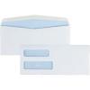 Quality Park #10 Double Window Envelope, Regular Gum, 500 Envelopes (24550), White Wove(One Size)