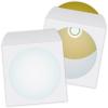 Quality Park CD/DVD Envelopes, 4-7/8 x 5 Window CD/DVD Media Sleeves, Ungummed Flaps for Storage and Filing, 24 lb. White Wove, 100/Box (62903)(5 x 5)