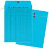 Quality Park Interdepartment String & Button Closure Envelopes, 10″ x 13″, 1-Sided Narrow Rule, Blue, Box of 100 (QUA63577)