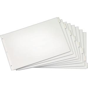 Cardinal® Tabloid Paper Index Dividers, 11″ x 17″, 8-Tab, Clear