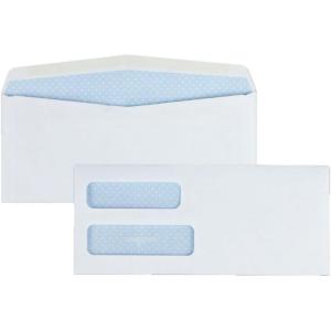 Quality Park #10 Double Window Envelope, Regular Gum, 500 Envelopes (24550), White Wove(One Size)