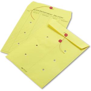 Quality Park 1-Side Print Interoffice Envelopes, String-Tie, Red, 10 x 13, 100 per Carton, (63574)(Clear)