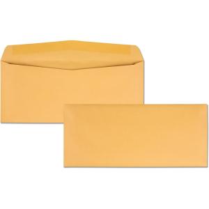 Quality Park Kraft Envelopes, #12, 4-3/4 x 11, 28lb, Brown Kraft, 500/Box (11462)(4.5×10.375)