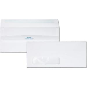 Quality Park Redi-Seal Envelope, Address Window, #10, Commercial Flap, Redi-Seal Adhesive Closure, 4.13 x 9.5, White, 500/Box