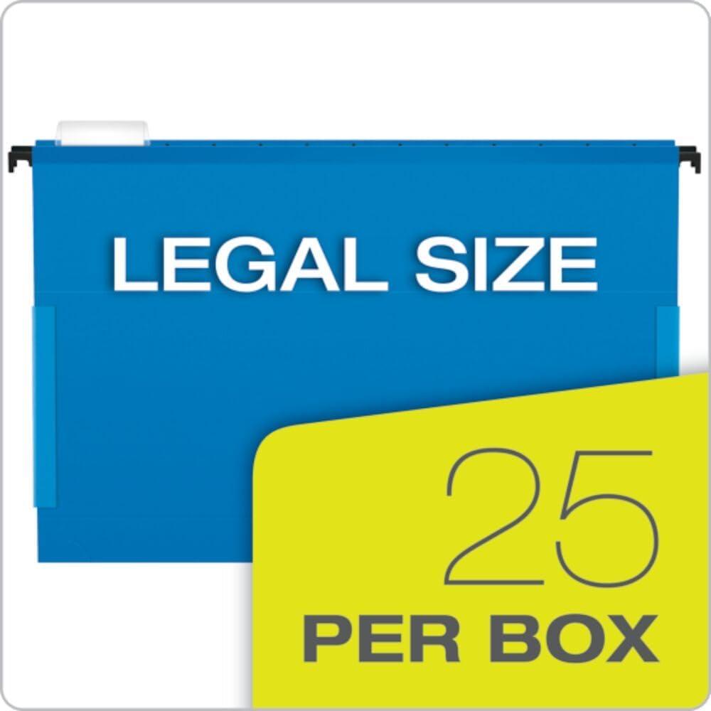 imagePendaflex SureHook Reinforced Hanging Box File 2quot Legal Blue 15 Cut 25 per box 59302EELegal Pack of 4